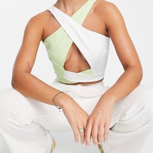 Extro & Vert Wrap Halter neck Crop Top